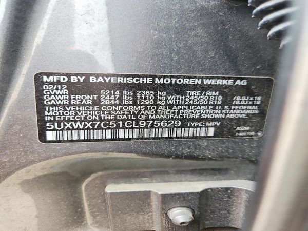 2012 BMW X3 xDrive35i