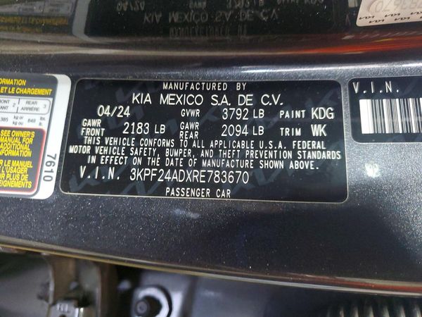 2024 KIA FORTE