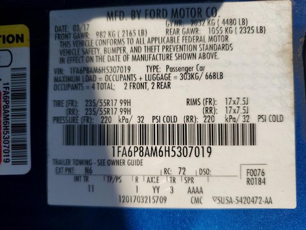 2017 FORD MUSTANG V6 Coupe