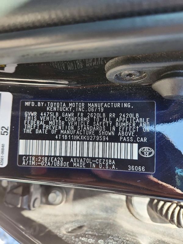 2019 TOYOTA CAMRY L/LE/SE/XLE