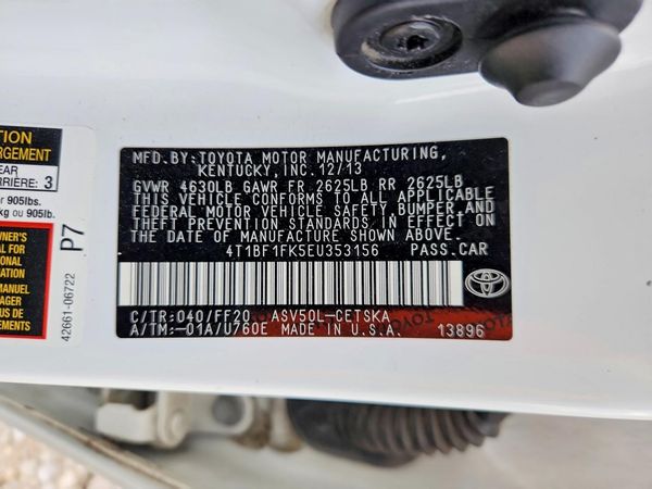 2014 TOYOTA CAMRY