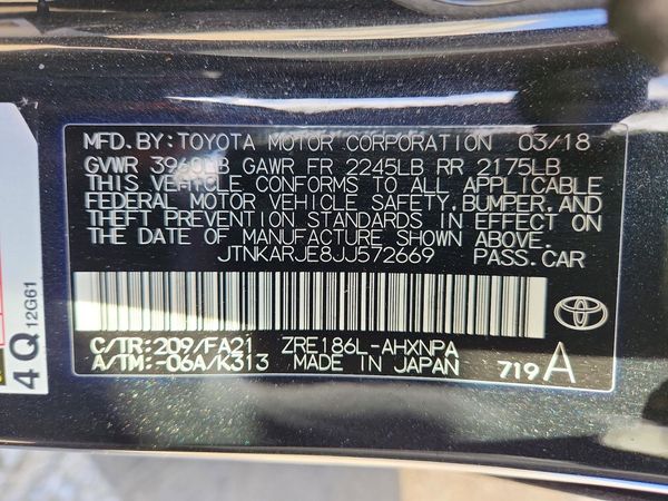 2018 TOYOTA COROLLA