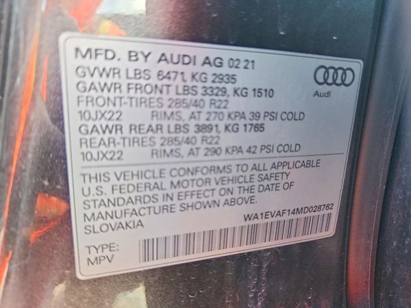2021 AUDI Q8