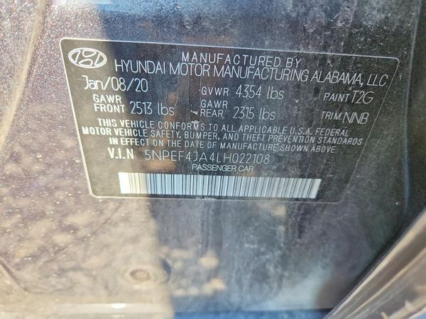 2020 HYUNDAI SONATA
