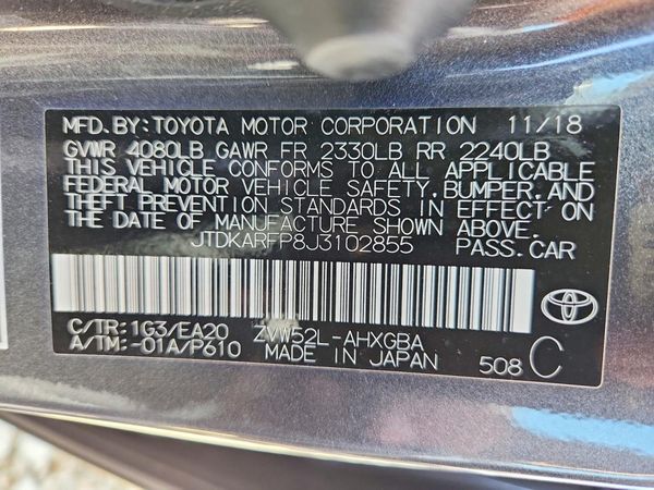 2018 TOYOTA PRIUS Plus/Premium/Advanced