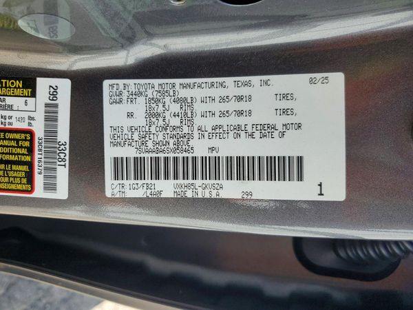 2025 TOYOTA SEQUOIA