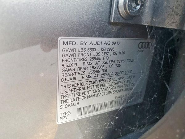 2017 AUDI Q7 quattro Premium Plus — VINS