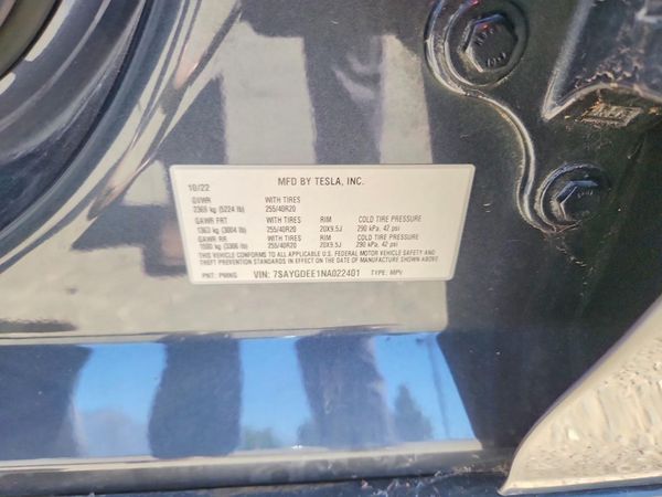 2022 TESLA MODEL Y