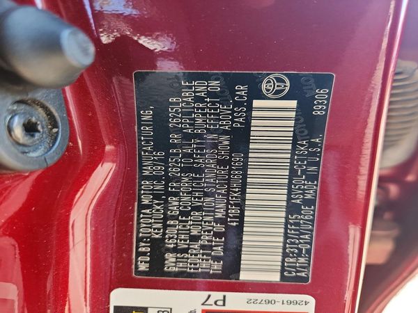 2017 TOYOTA CAMRY LE/SE/XLE/XSE