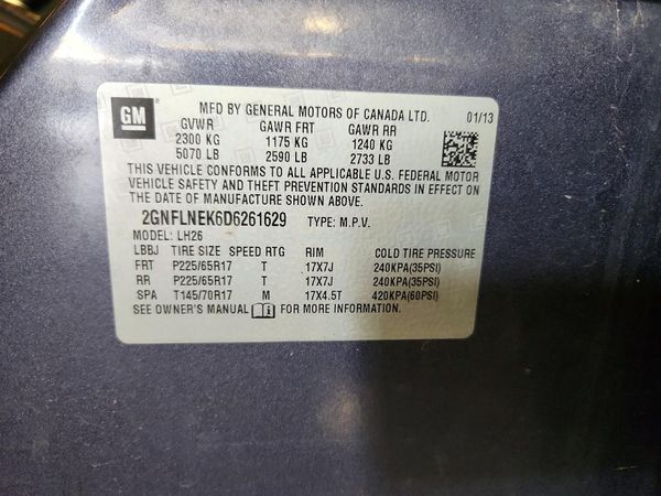2013 CHEVROLET EQUINOX 2LT
