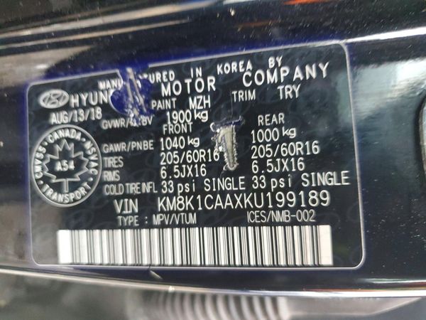 2019 HYUNDAI KONA SE