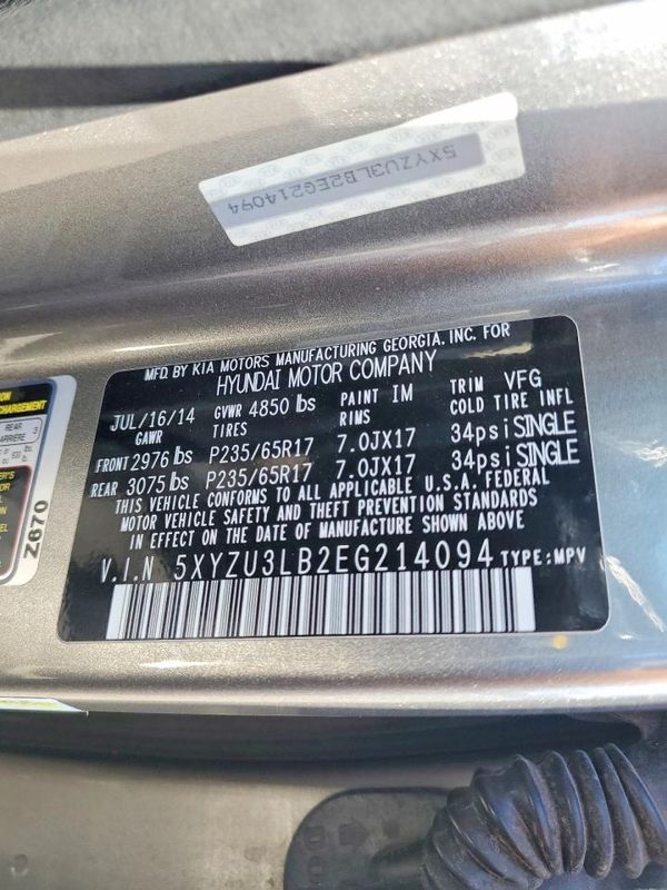 2014 HYUNDAI SANTA FE GLS — VINS