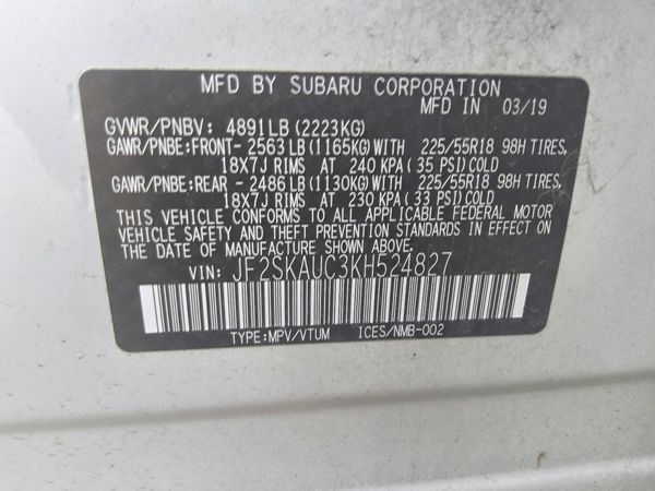 2019 SUBARU FORESTER