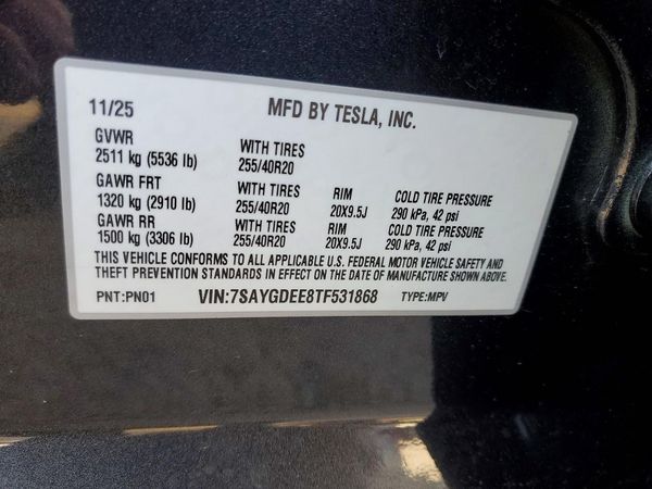 2026 TESLA MODEL Y