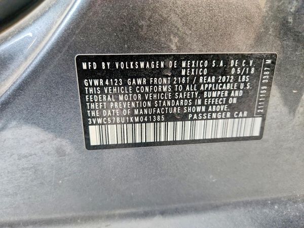 2019 VOLKSWAGEN JETTA