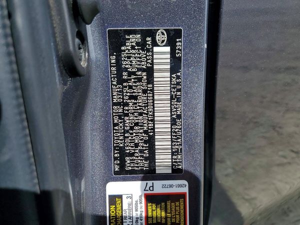 2013 TOYOTA CAMRY