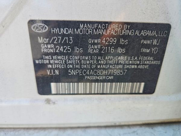 2013 HYUNDAI SONATA