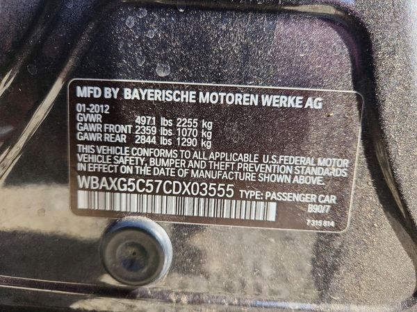 2012 BMW 528 — VINS