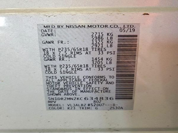 2019 NISSAN PATHFINDER