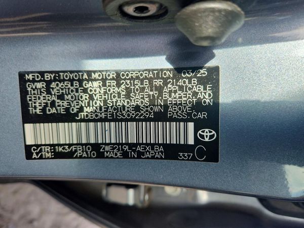 2025 TOYOTA COROLLA LE, XLE, SE