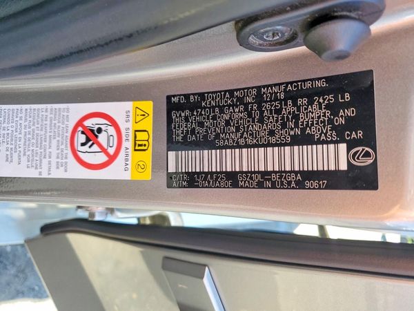 2019 LEXUS ES 350