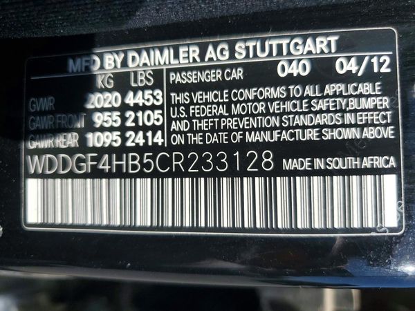2012 MERCEDES-BENZ C-CLASS C250