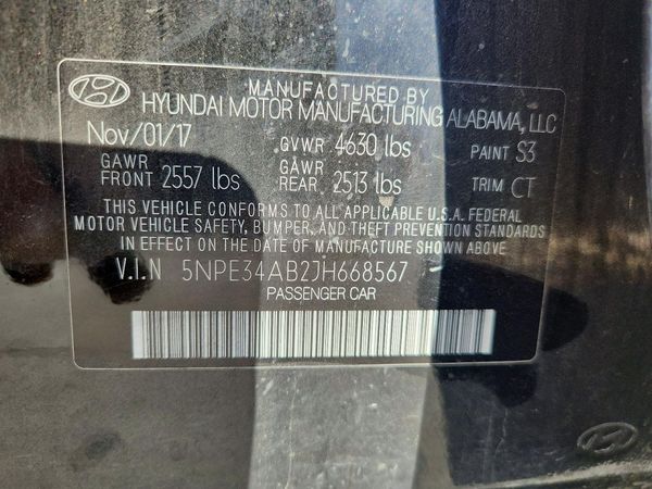 2018 HYUNDAI SONATA
