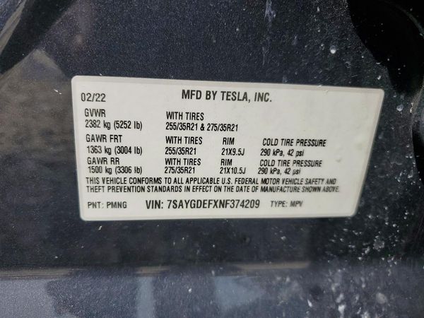 2022 TESLA MODEL Y