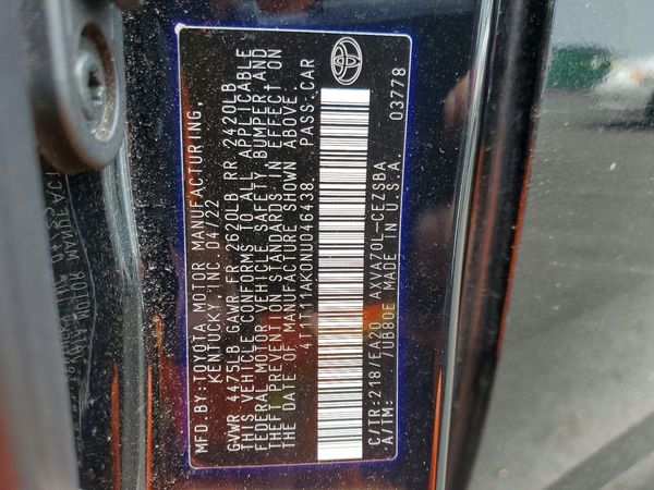 2022 TOYOTA CAMRY SE