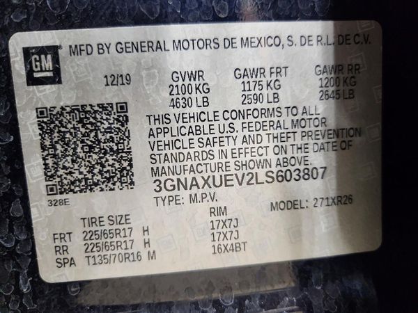 2020 CHEVROLET EQUINOX LT (1LT)