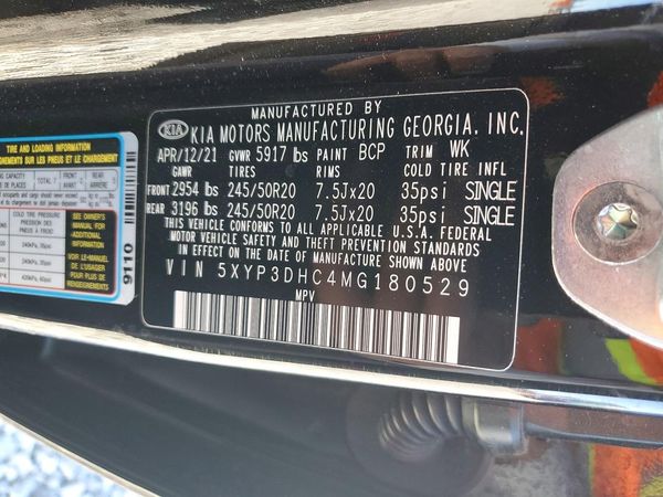 2021 KIA TELLURIDE EX — VINS