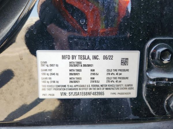 2022 TESLA MODEL S