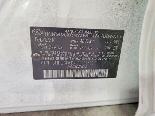 2017 HYUNDAI SONATA