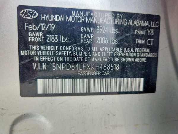 2019 HYUNDAI ELANTRA