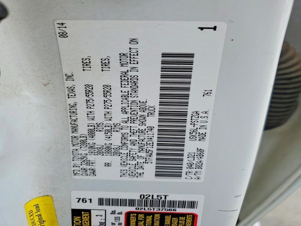 2014 TOYOTA TUNDRA Platinum — VINS