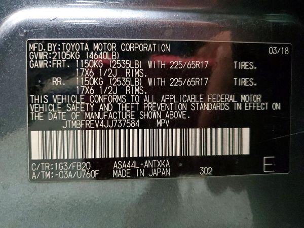 2018 TOYOTA RAV4 LE
