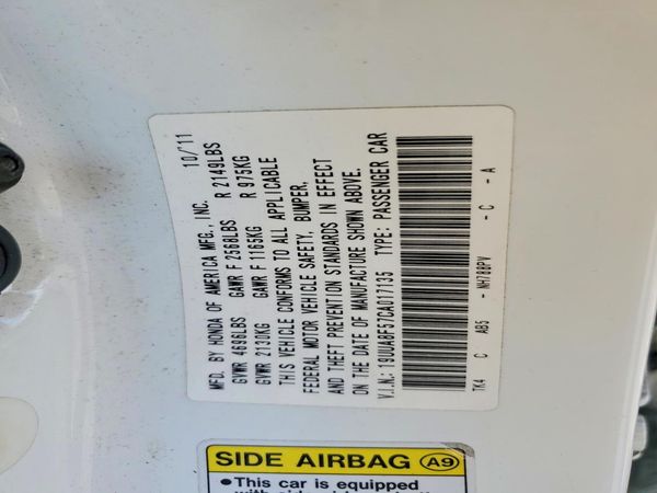 2012 ACURA TL TECH