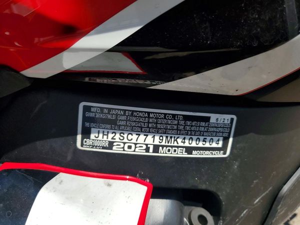 2021 HONDA CBR CYCLE