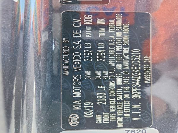 2019 KIA FORTE S/GT Line