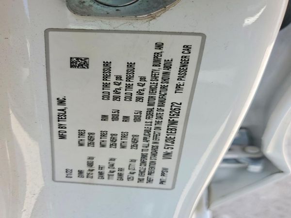 2022 TESLA MODEL 3