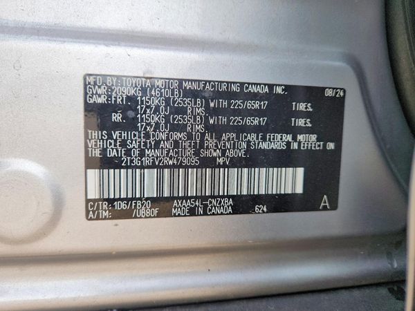2024 TOYOTA RAV4 LE — VINS