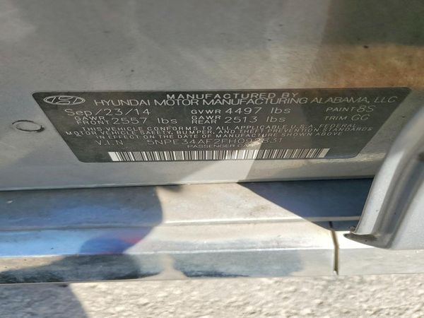 2015 HYUNDAI SONATA