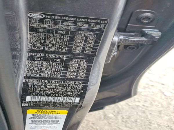 2019 LAND ROVER DISCOVERY SPORT