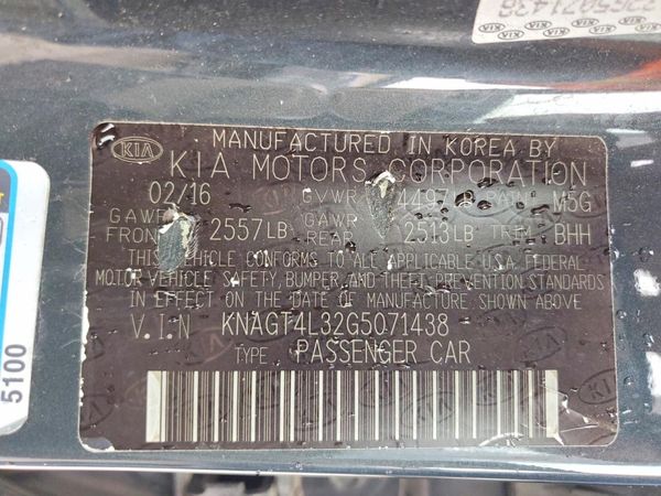 2016 KIA OPTIMA