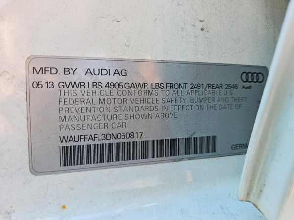 2013 AUDI A4 quattro Premium Plus