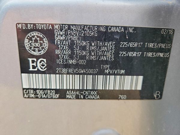 2016 TOYOTA RAV4 LE (X Grade)