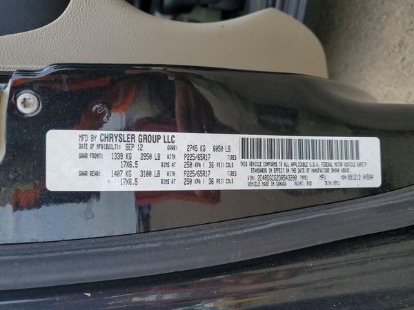 2013 DODGE GRAND CARAVAN SXT — VINS
