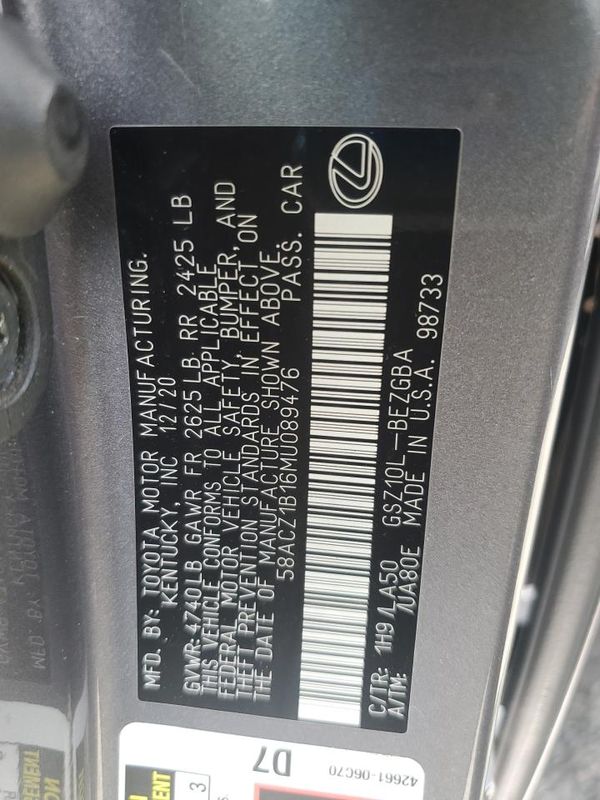 2021 LEXUS ES 350