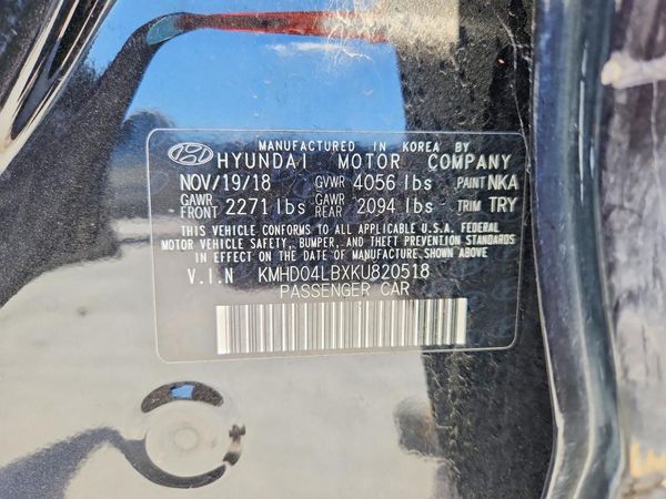 2019 HYUNDAI ELANTRA