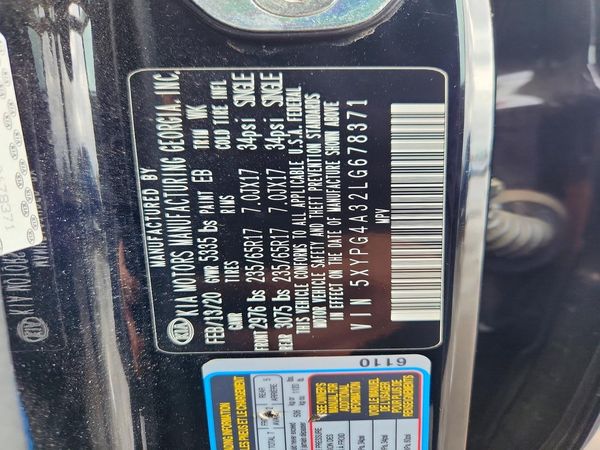 2020 KIA SORENTO